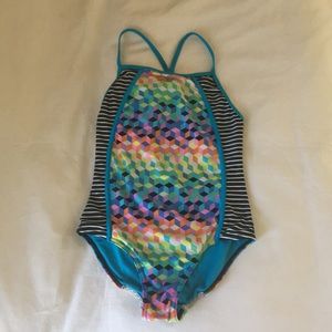One Piece Rainbow Speedo Swimsuit